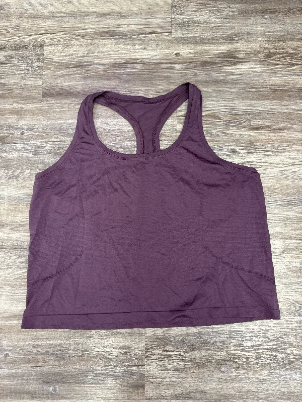 Athletic Tank Top By Lululemon In Purple, Size: 20