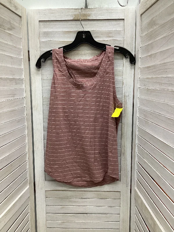 Athletic Tank Top By Lululemon In Striped Pattern, Size: M