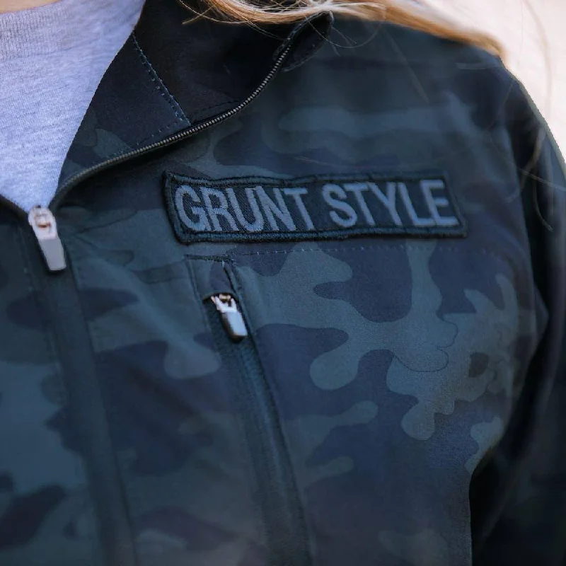 Garrison Hooded Windbreaker - Black Camo