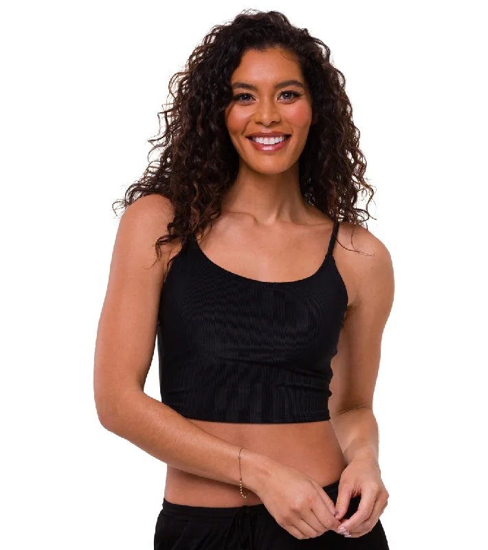 Onzie Belle Cami Yoga Crop Black Rib